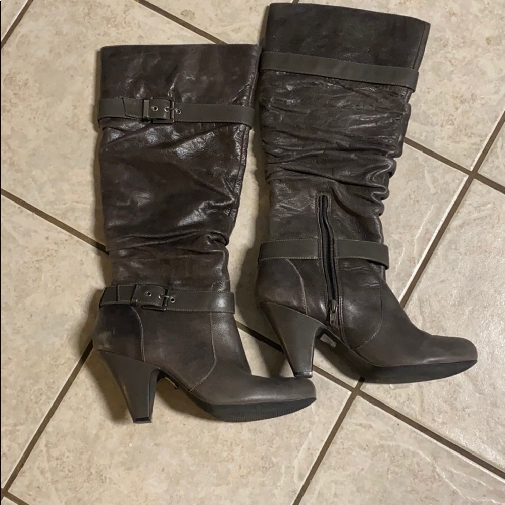 Leather boots
